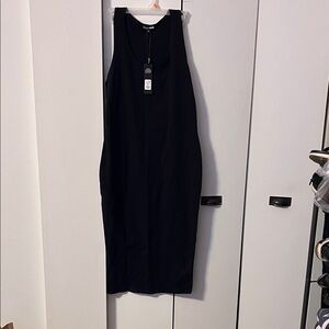 Fashion Nova Classic Black Midi Dress